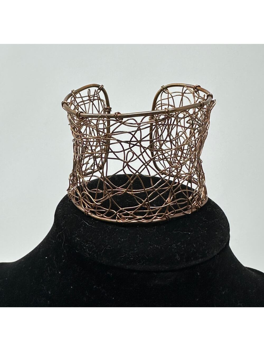 Unbranded Copper Wire Metal Cuff Bracelet Abstract Design One Size